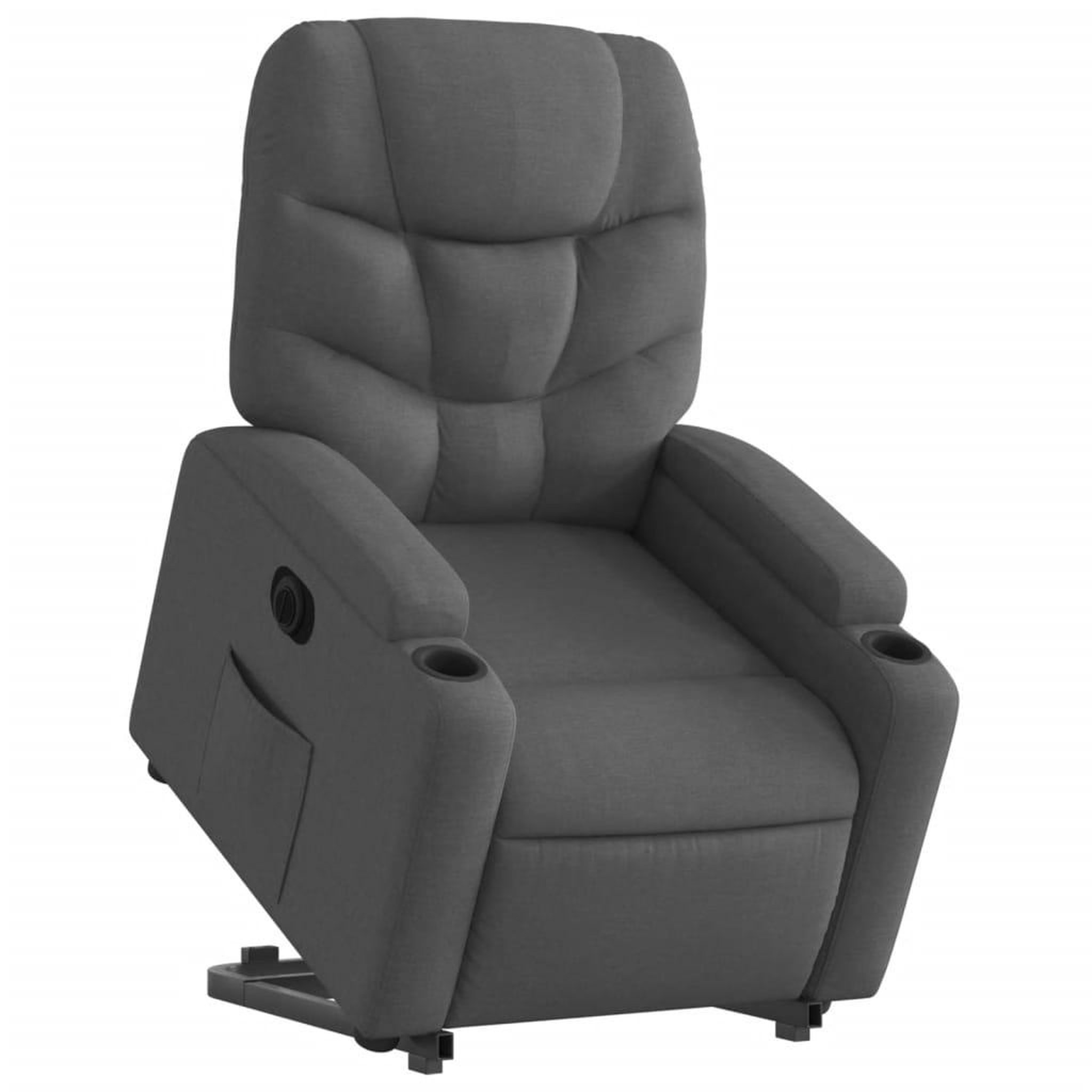 Voir la diapositive 3 : VIDAXL Fauteuil inclinable electrique gris fonce tissu