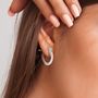 Voir la diapositive 2 : SC CRYSTAL Boucles d'oreilles créoles en acier inoxydable par SC Crystal