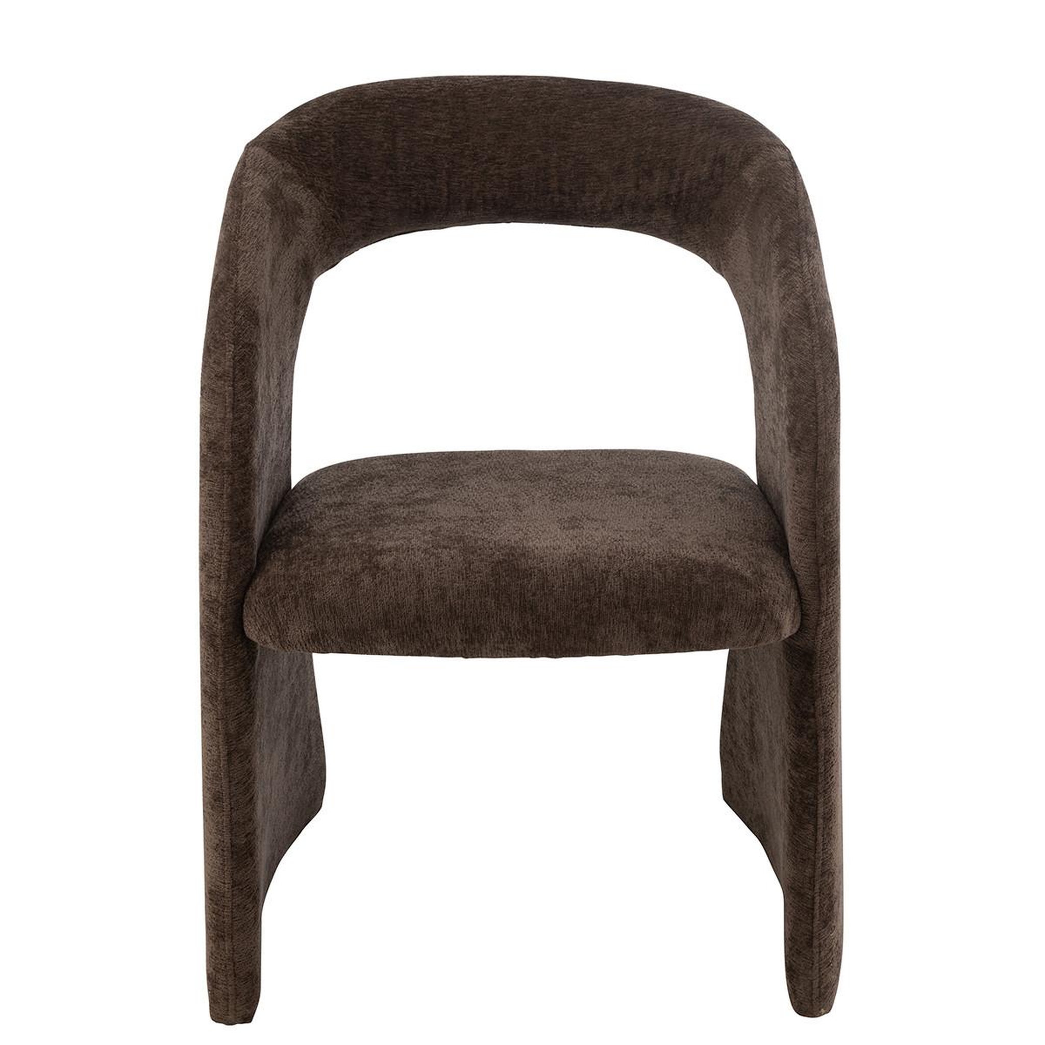 Voir la diapositive 2 : J-LINE Fauteuil design  anise  86cm marron foncé