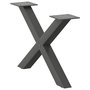 Voir la diapositive 5 : VIDAXL Pieds de table basse forme de X 2 pcs anthracite 50x(30-31) cm