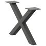 Voir la diapositive 5 : VIDAXL Pieds de table basse forme de X 2 pcs anthracite 50x(30-31) cm