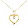 Voir la diapositive 1 : L'ATELIER D'AZUR Collier - Pendentif Or 18 Carats 750/000 Jaune  - Coeur - Chaine Dorée