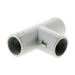 ZENITECH Té pour conduits Ø16mm gris  lot de 2