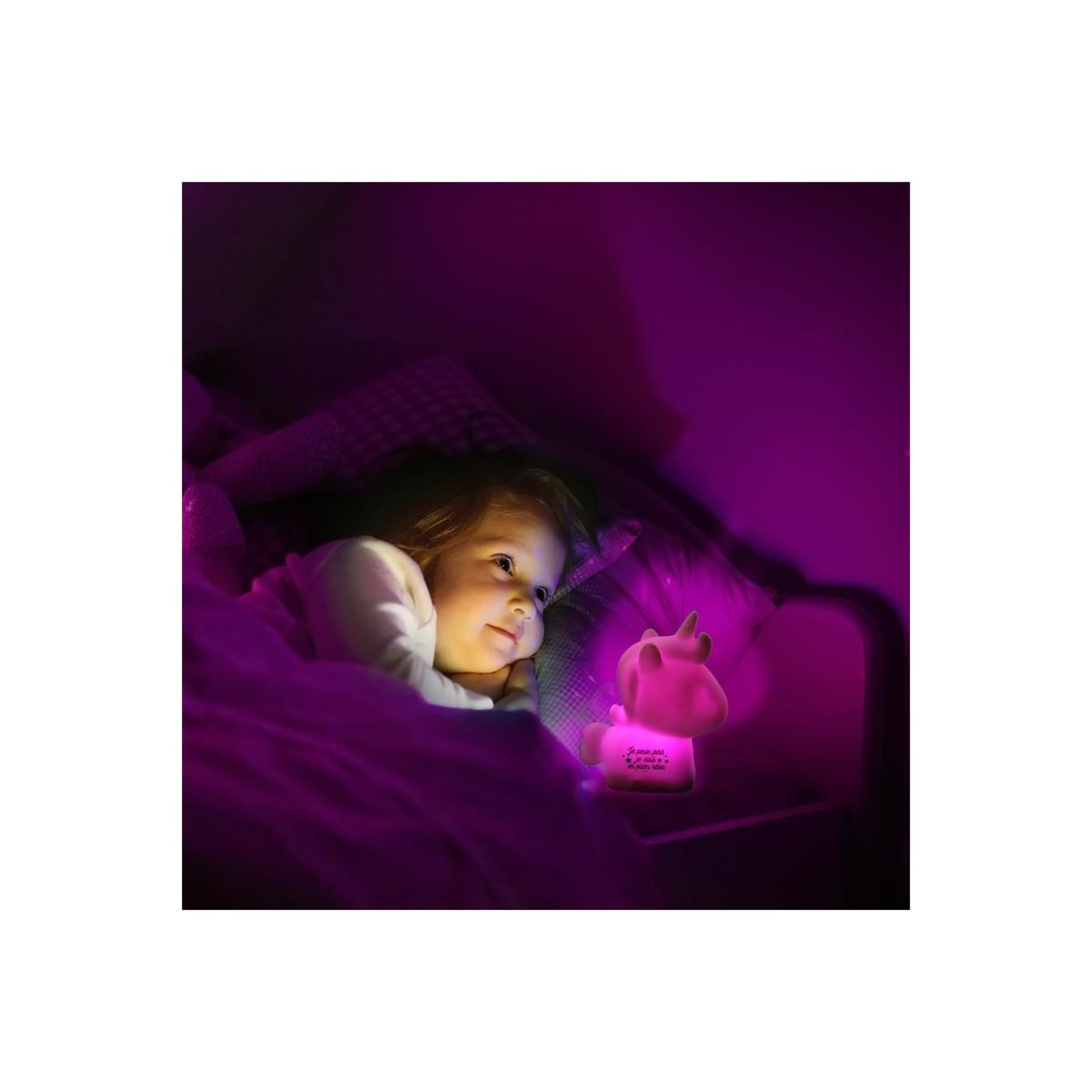 Voir la diapositive 4 : HOME DECO KIDS Veilleuse enfant à poser  licorne  10cm blanc