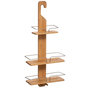 Voir la diapositive 1 : ATMOSPHERA Etagère de douche en bambou Natureo - L. 30 x H. 70 cm - Marron