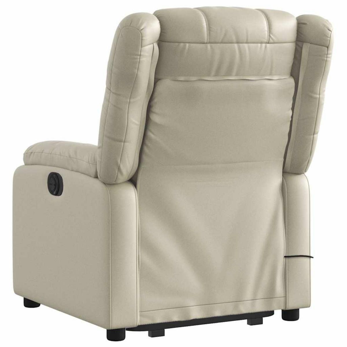 VIDAXL Fauteuil inclinable de massage Creme Similicuir