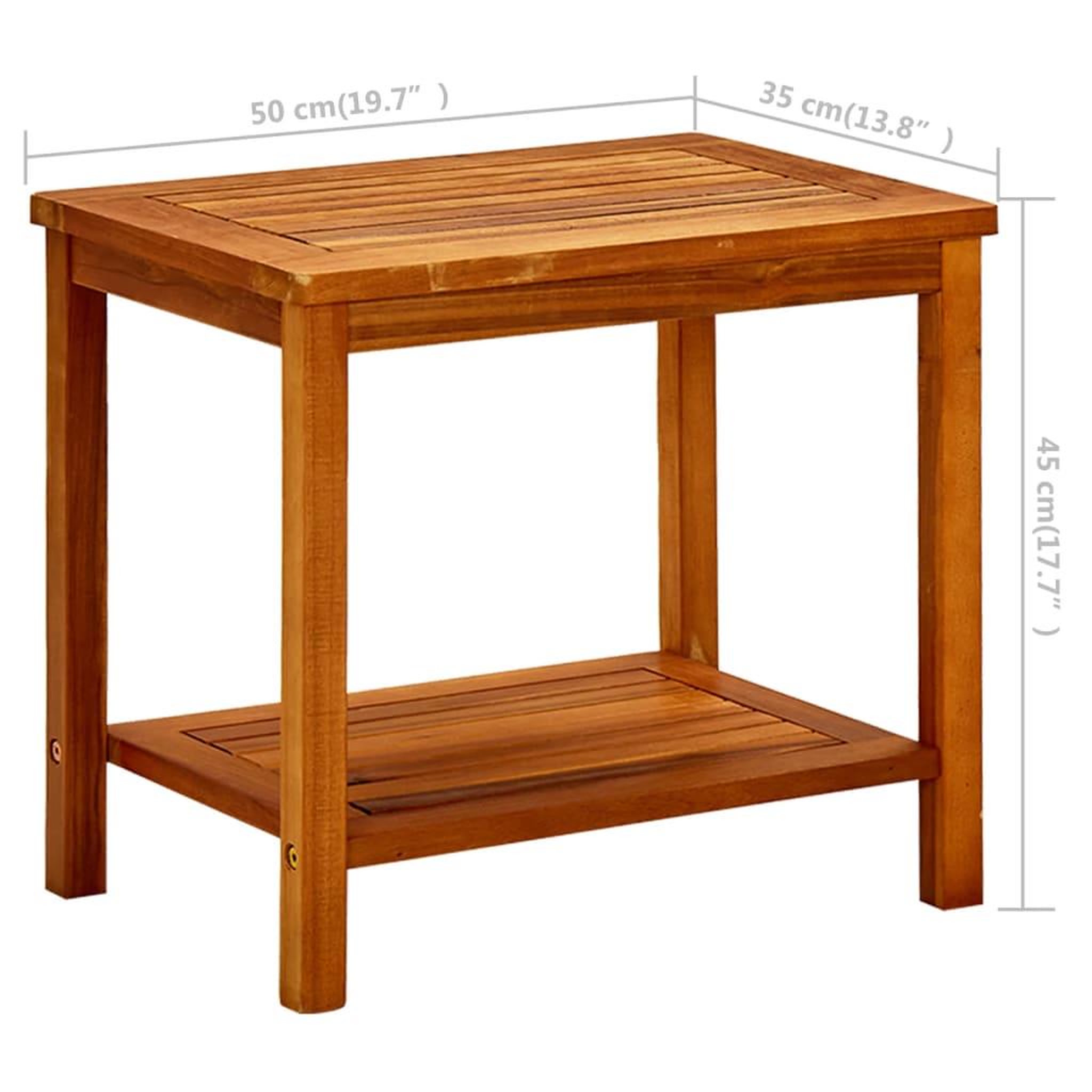 Voir la diapositive 6 : VIDAXL Table basse 50x35x45 cm Bois d'acacia solide