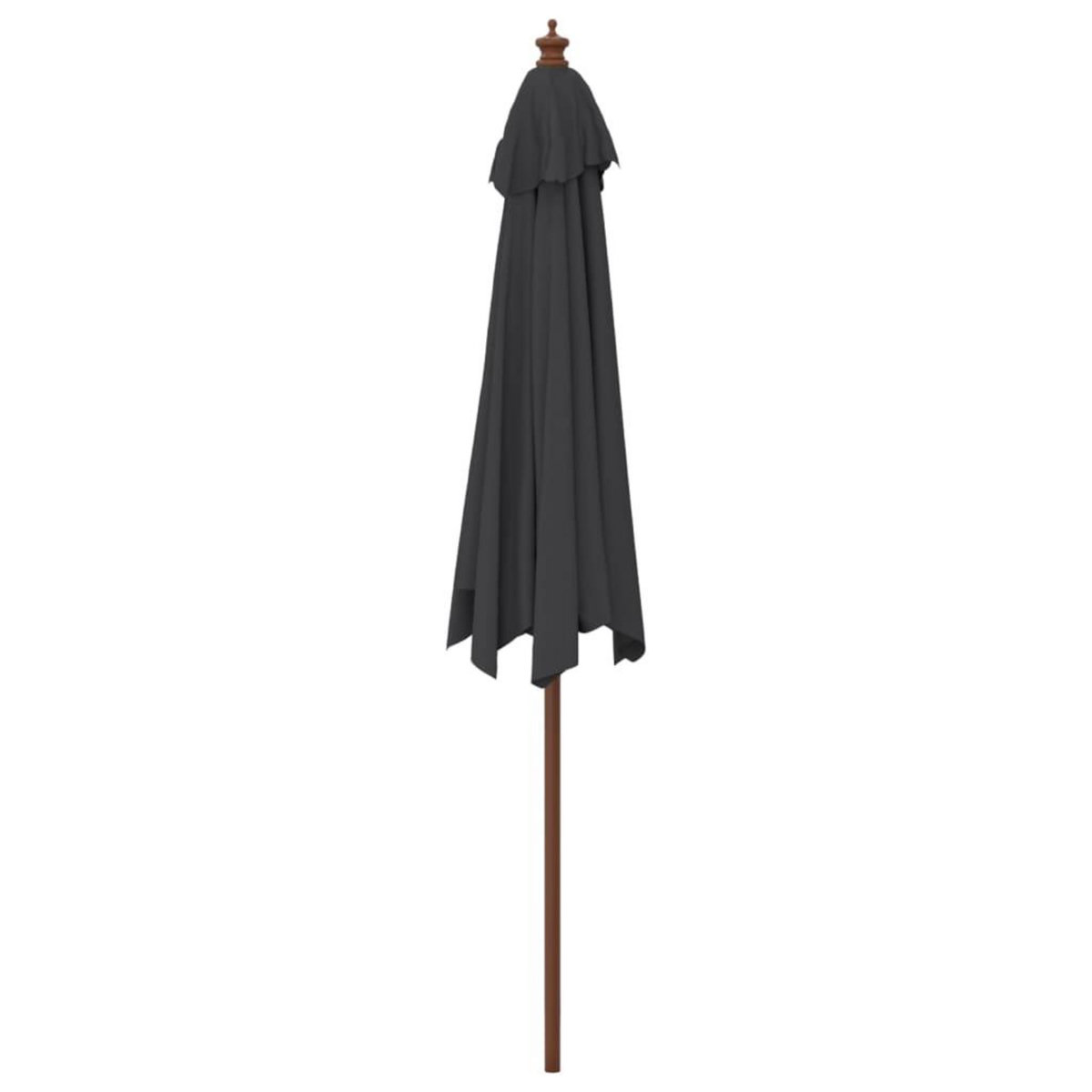 VIDAXL Parasol de jardin avec mat en bois noir 299x240 cm