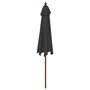 Voir la diapositive 5 : VIDAXL Parasol de jardin avec mat en bois noir 299x240 cm