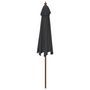 Voir la diapositive 5 : VIDAXL Parasol de jardin avec mat en bois noir 299x240 cm