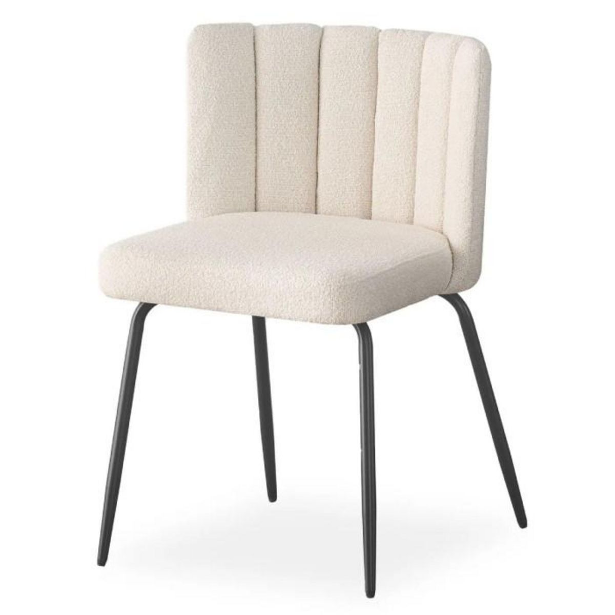 Paris Prix Lot de 6 Chaises Design Bouclette  Irina  79cm Crème