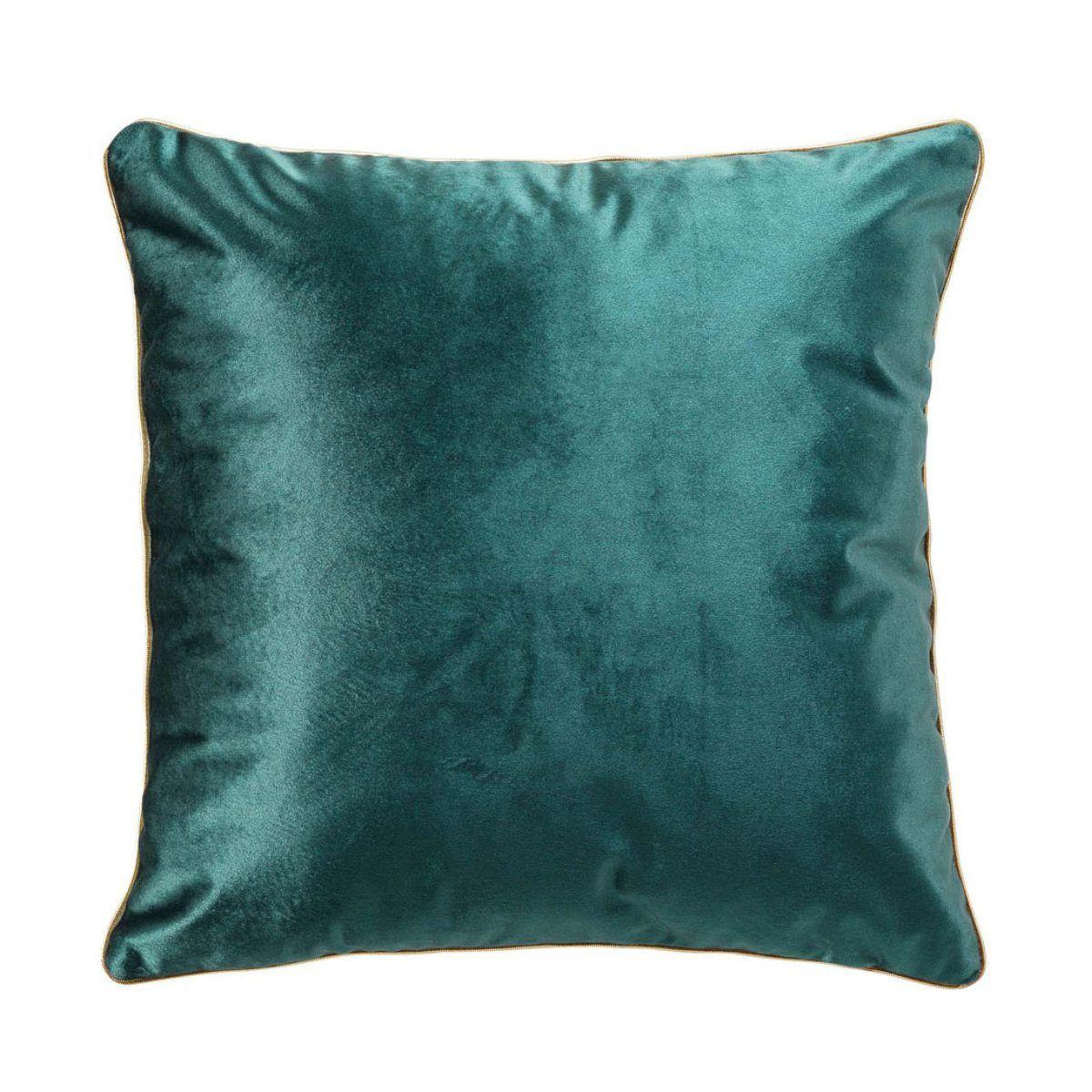 Douceur d'Intérieur Coussin déco velours  noria  45x45cm bleu pétrole