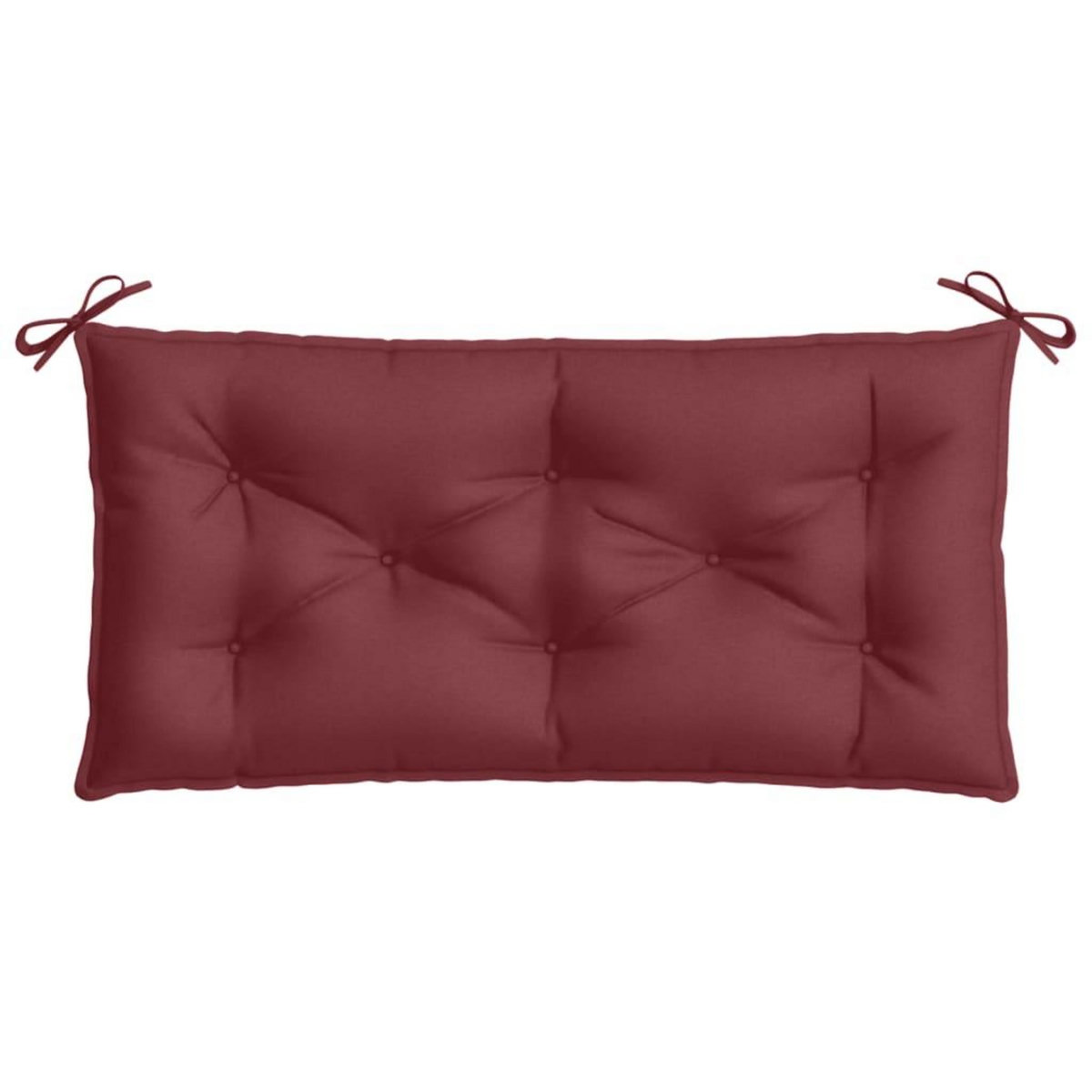 VIDAXL Coussin de banc de jardin rouge bordeaux melange tissu