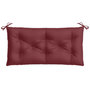 Voir la diapositive 4 : VIDAXL Coussin de banc de jardin rouge bordeaux melange tissu