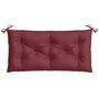 Voir la diapositive 4 : VIDAXL Coussin de banc de jardin rouge bordeaux melange tissu