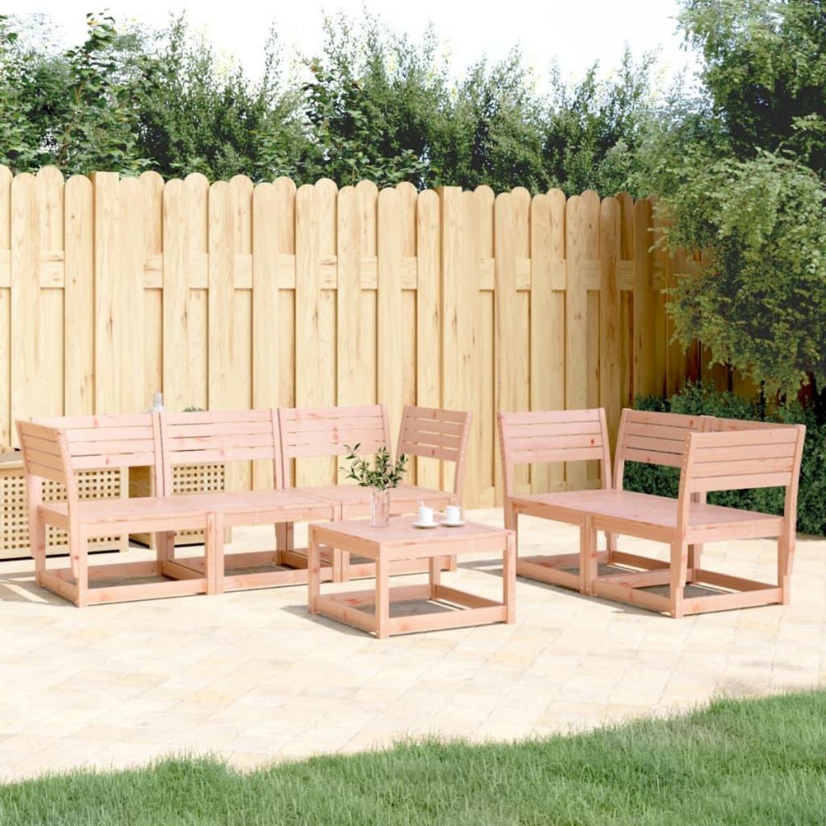 VIDAXL Salon de jardin 5 pcs bois massif de douglas