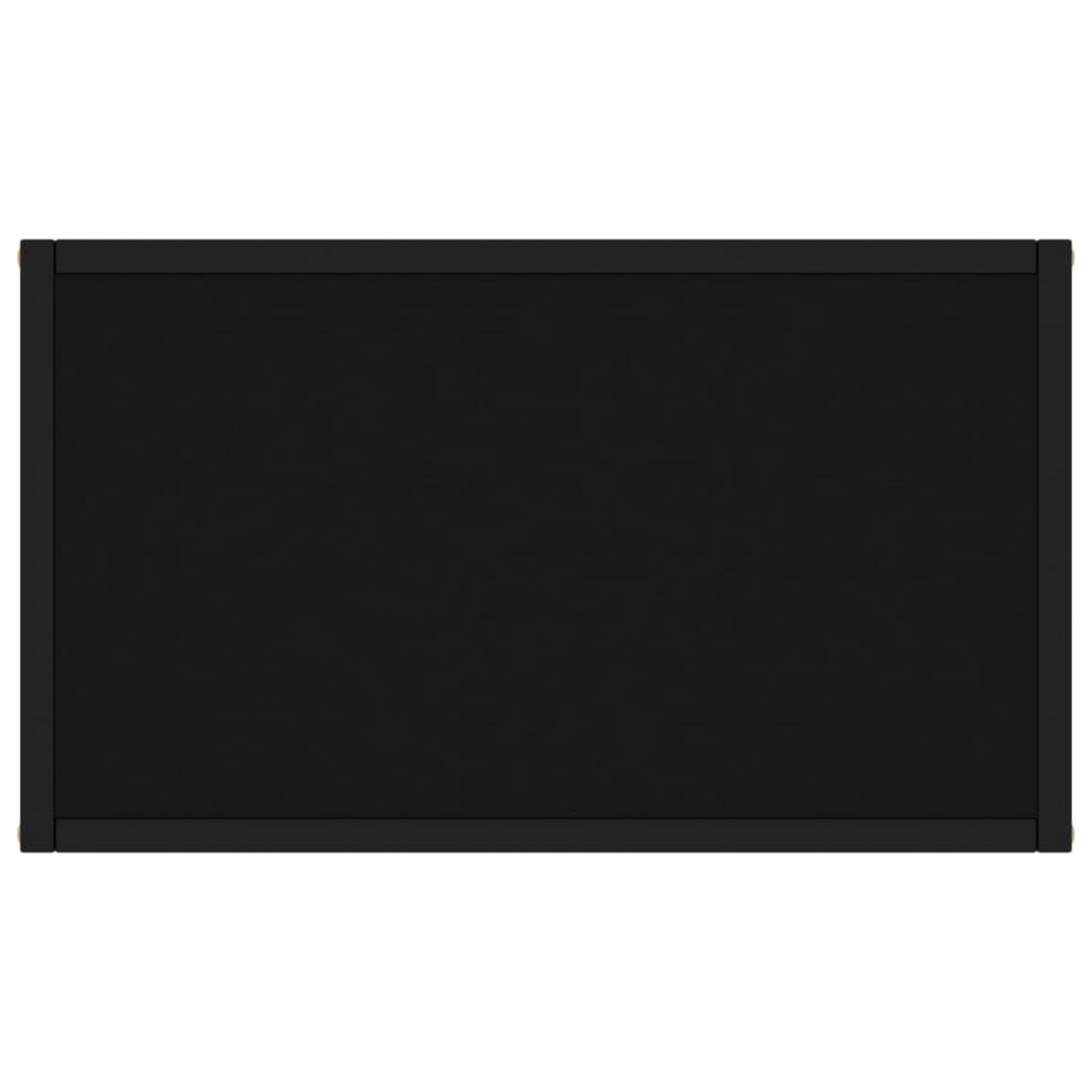 VIDAXL Table console Noir 60x35x75 cm Verre trempe