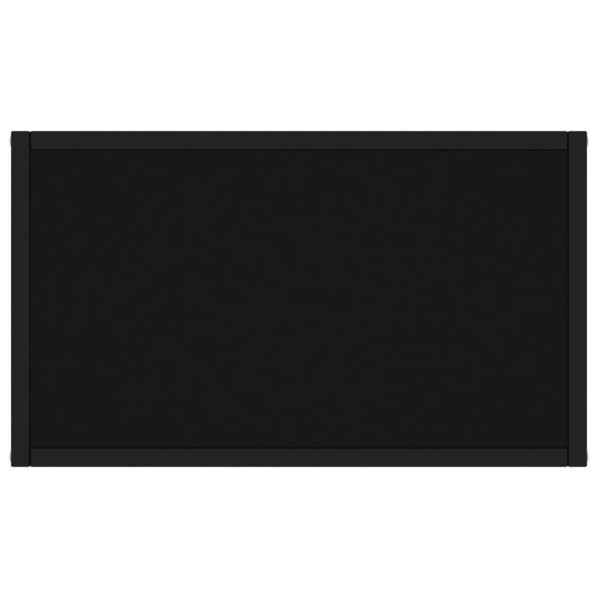 VIDAXL Table console Noir 60x35x75 cm Verre trempe