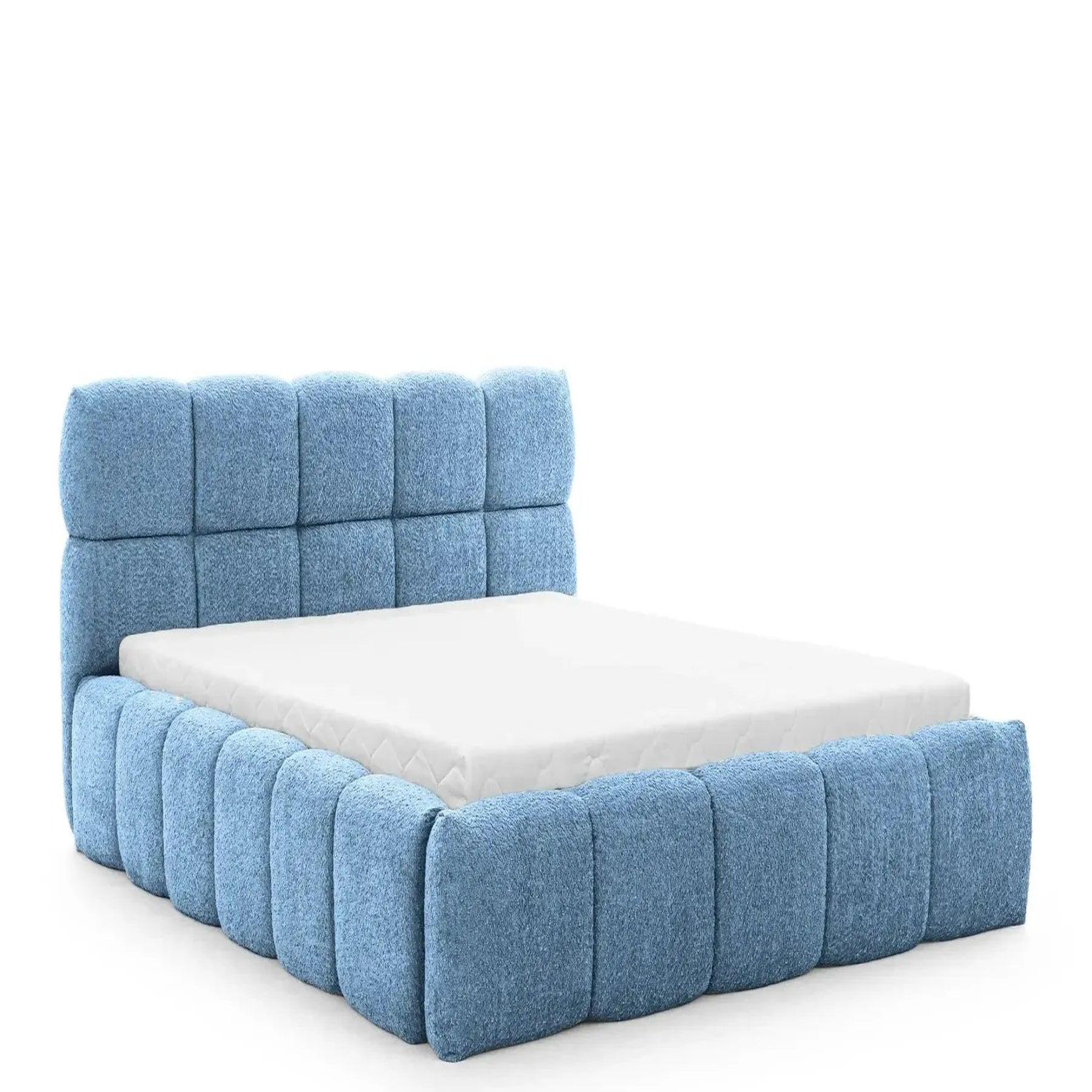 Voir la diapositive 1 : CASANOVA PARIS Elise - lit coffre tissu bouclette