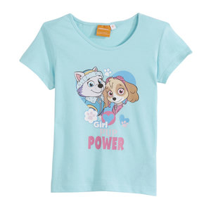 T-shirt Enfant Fille Pat' Patrouille - Coton 100%, Manches Courtes, Rose, Tailles 98 à 128
