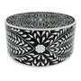 Voir la diapositive 1 : Paris Prix Table Basse Ronde  Flower  66cm Noir & Blanc