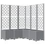 Voir la diapositive 2 : VIDAXL Jardiniere avec treillis gris clair 120x120x136cm polypropylene