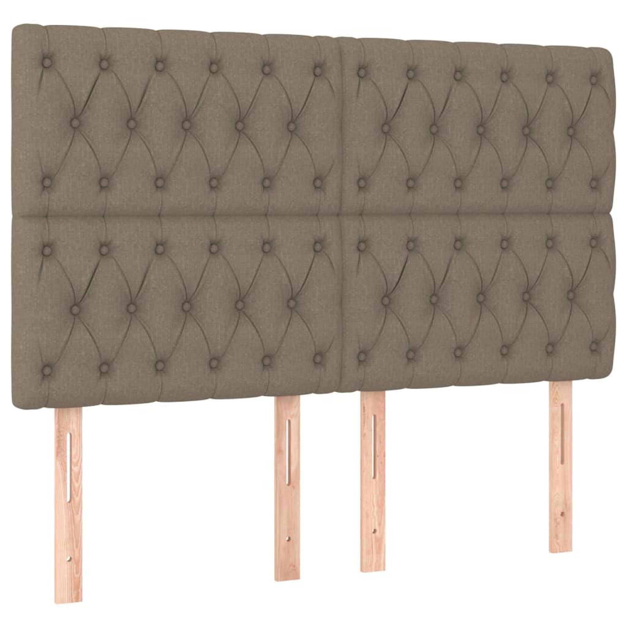 Voir la diapositive 2 : VIDAXL Tetes de lit 4 pcs Taupe 80x7x78/88 cm Tissu