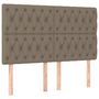Voir la diapositive 2 : VIDAXL Tetes de lit 4 pcs Taupe 80x7x78/88 cm Tissu