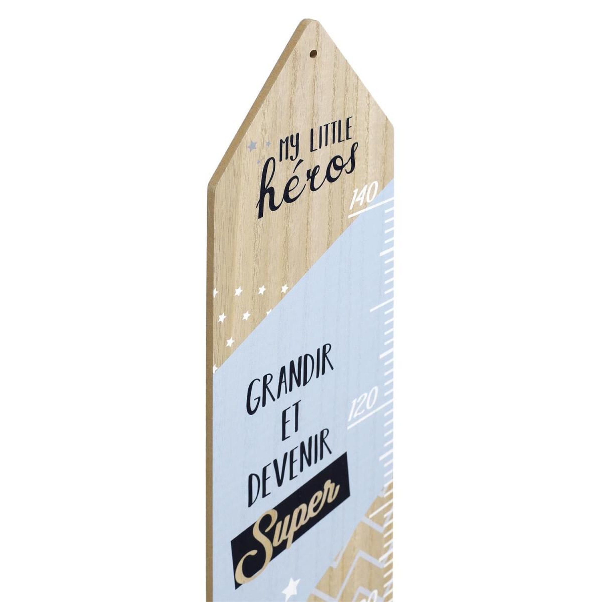 Voir la diapositive 3 : HOME DECO KIDS Décoration murale enfant  toise garçon  100cm bleu