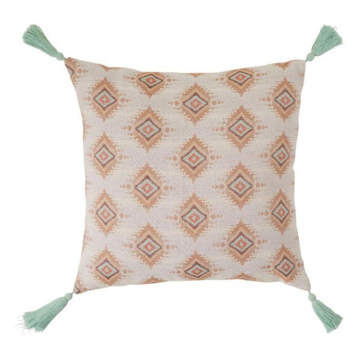 ATMOSPHERA Coussin Déco Jacquard  Ikat  38x38cm Multicolore