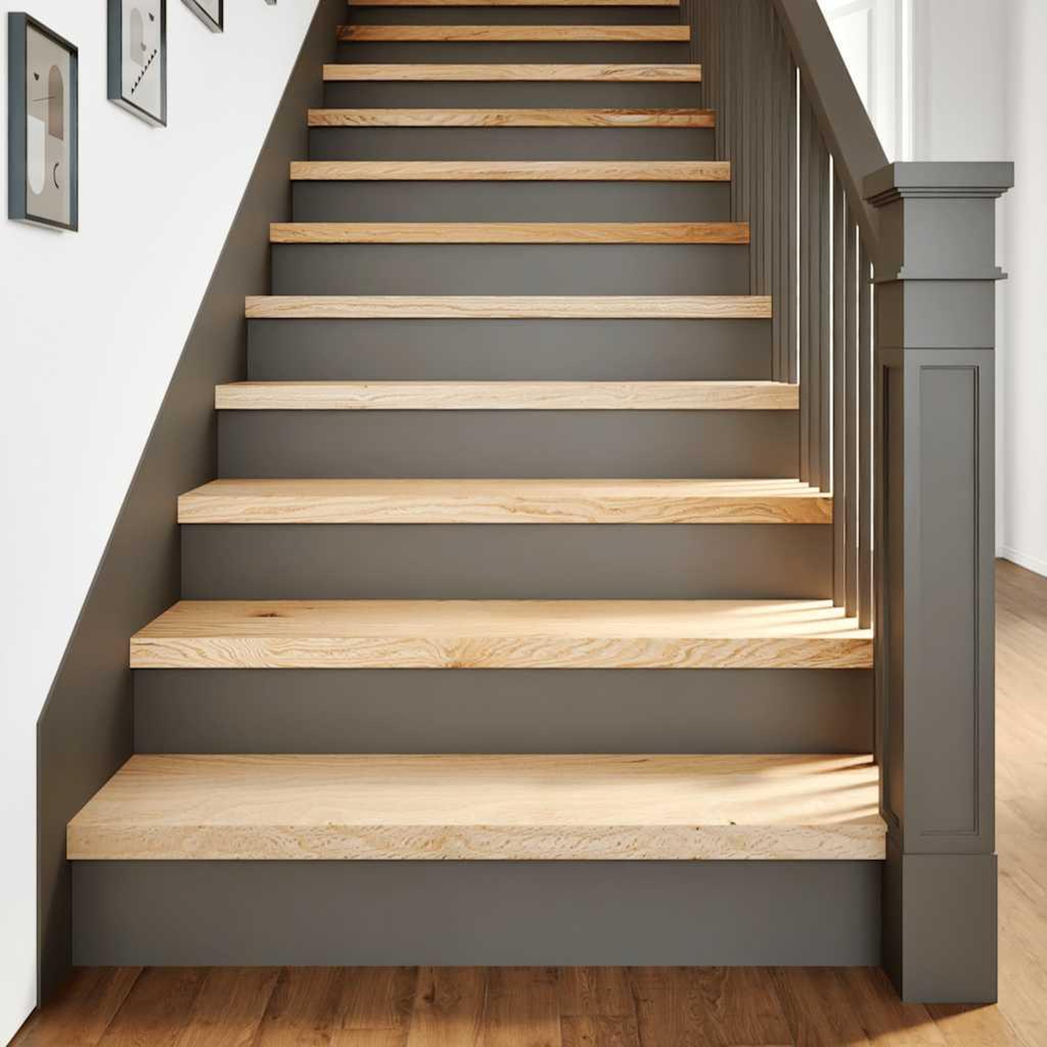 VIDAXL Marches d'escalier 4pcs non traite 100x30x2cm bois chene massif