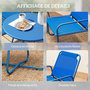 Voir la diapositive 6 : OUTSUNNY Ensemble salon de jardin 3 pcs 2 fauteuils et table ronde bleu