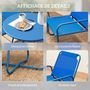 Voir la diapositive 6 : OUTSUNNY Ensemble salon de jardin 3 pcs 2 fauteuils et table ronde bleu