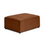 Voir la diapositive 3 : BEST MOBILIER Topaze - pouf - en tissu velours relief