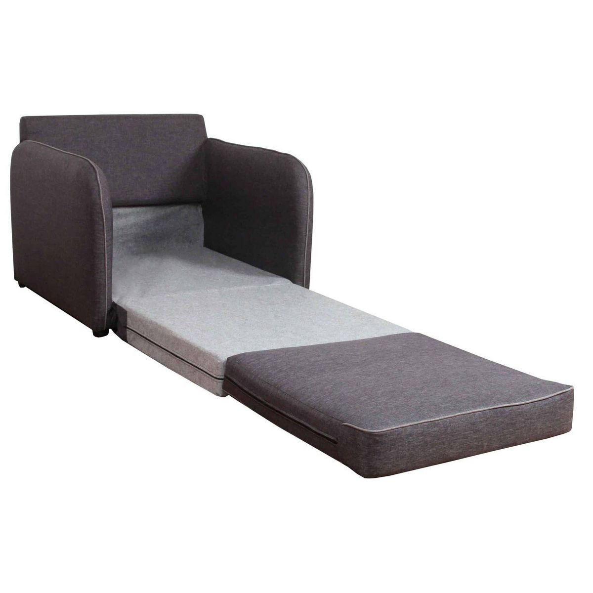 Fauteuil convertible déplimousse tissu gris anthracite VINYL