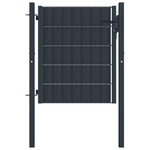 VIDAXL Portail de cloture PVC et acier 100x81 cm Anthracite