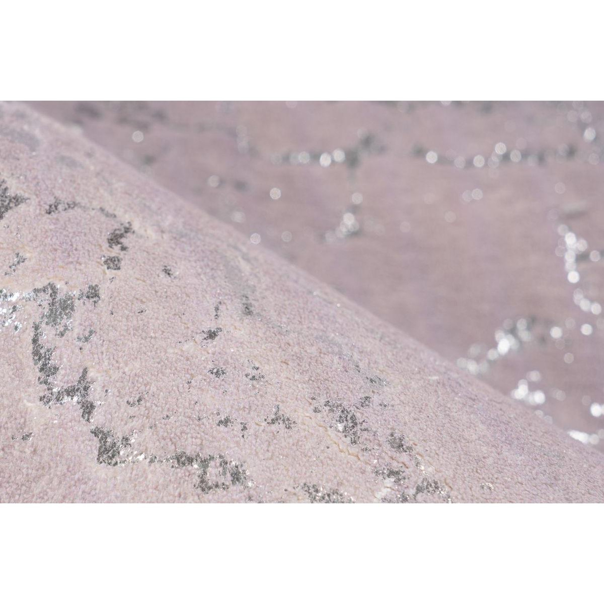Voir la diapositive 3 : Paris Prix Tapis marbré à poils longs  bijou  taupe & argent