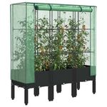 VIDAXL Jardiniere surelevee avec housse aspect rotin 120x40x140 cm