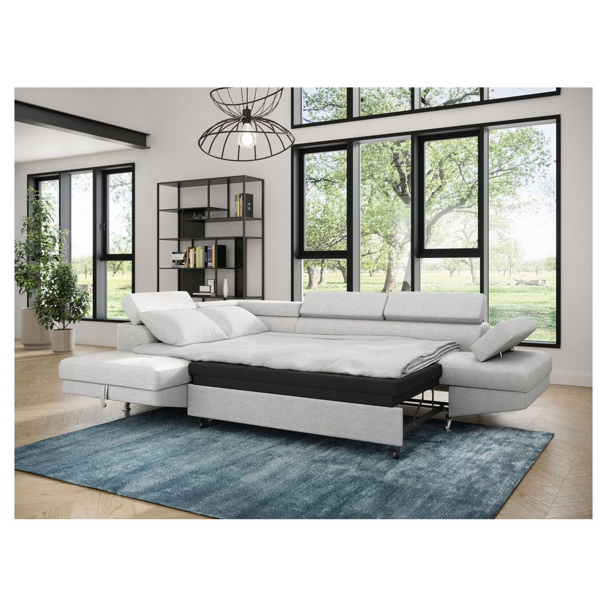 Canapé d'angle gauche convertible 4 à 5 places CHICAGO