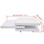 Voir la diapositive 6 : VIDAXL Table basse 3 etageres blanc brillant
