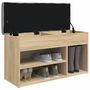 Voir la diapositive 4 : VIDAXL Banc a chaussures chene sonoma 82x32x45,5 cm bois d'ingenierie