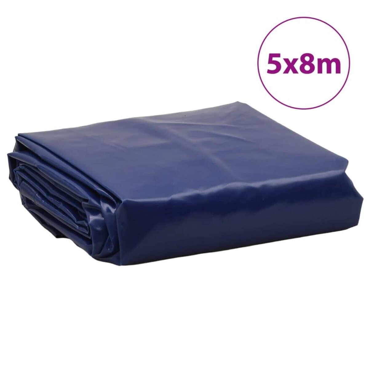 VIDAXL Bache bleu 5x8 m 600 g/m²