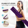 Voir la diapositive 5 : HOMCOM Poutre gymnastique pliable 240 cm - poutre d'équilibre antidérapante - bois de pin revêtement flanelle violet
