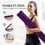Voir la diapositive 5 : HOMCOM Poutre gymnastique pliable 240 cm - poutre d'équilibre antidérapante - bois de pin revêtement flanelle violet