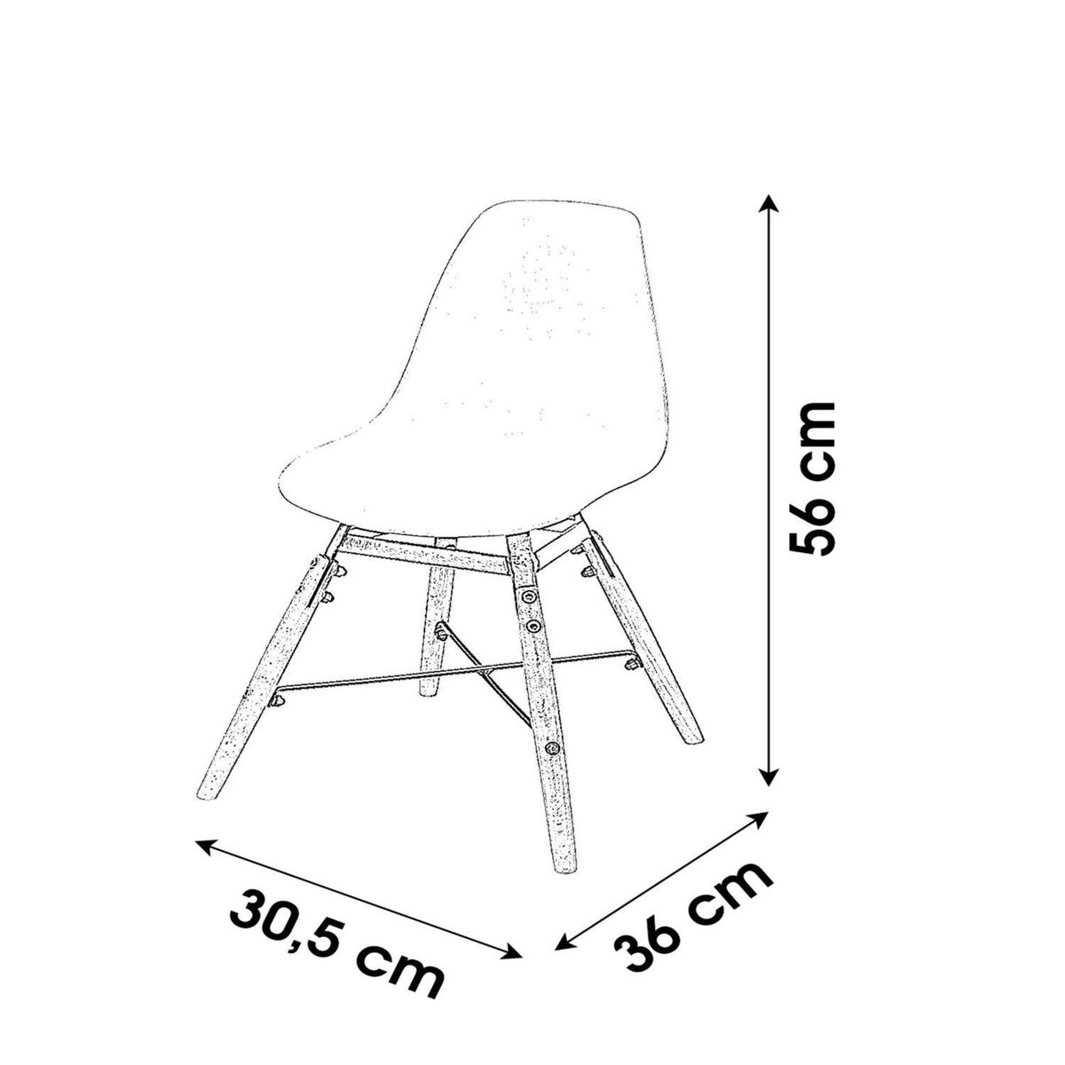 DIVERS Chaise design scandinave enfant Judy