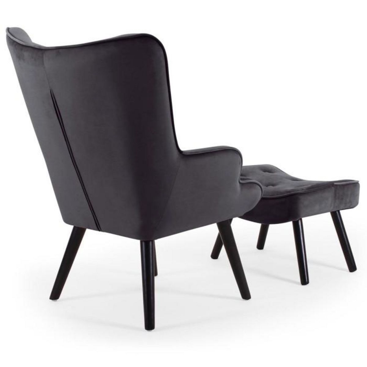 Paris Prix Fauteuil & Pouf Scandinave  Nomi  100cm Noir