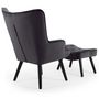 Voir la diapositive 4 : Paris Prix Fauteuil & Pouf Scandinave  Nomi  100cm Noir