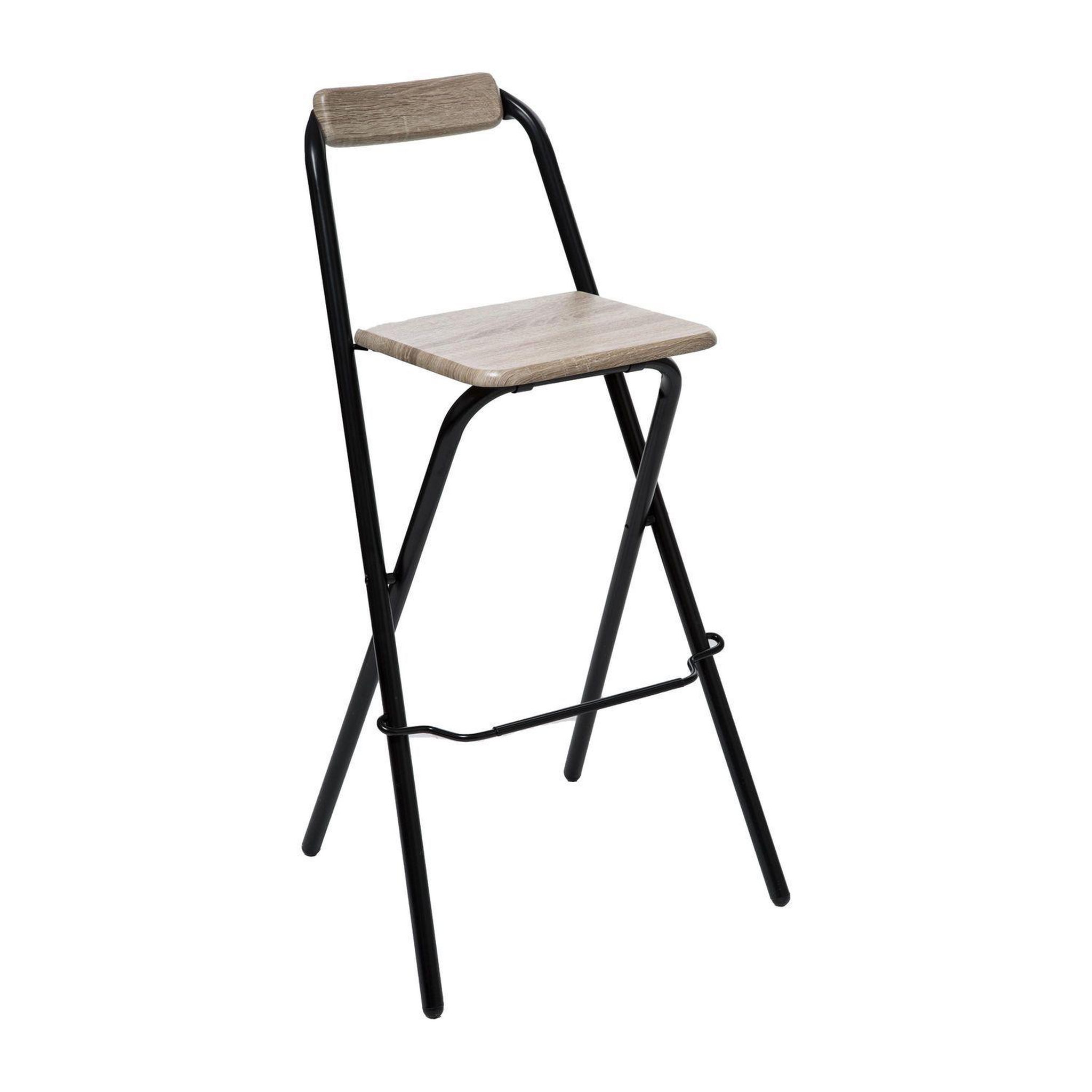 Voir la diapositive 3 : TOILINUX Lot de 4 chaises de bar pliantes louna - h. 97,5 cm