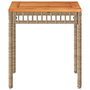 Voir la diapositive 5 : VIDAXL Table de jardin melange beige 38x38x42 cm rotin et bois acacia