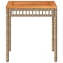 Voir la diapositive 5 : VIDAXL Table de jardin melange beige 38x38x42 cm rotin et bois acacia